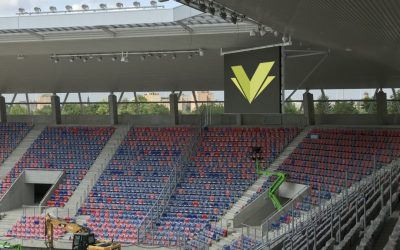 Elkezdtük telepíteni az audiovizuális eszközöket a Videoton FC új otthonában.