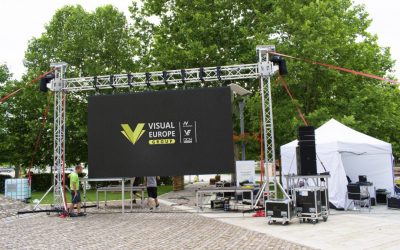 VB közvetítés az újpesti Bajnok Teraszon a Visual Europe Group LED-falán!